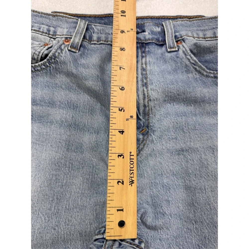Levis 527 Jeans Men 33x34 Blue Slim Boot Distressed Denim Cowboy Western